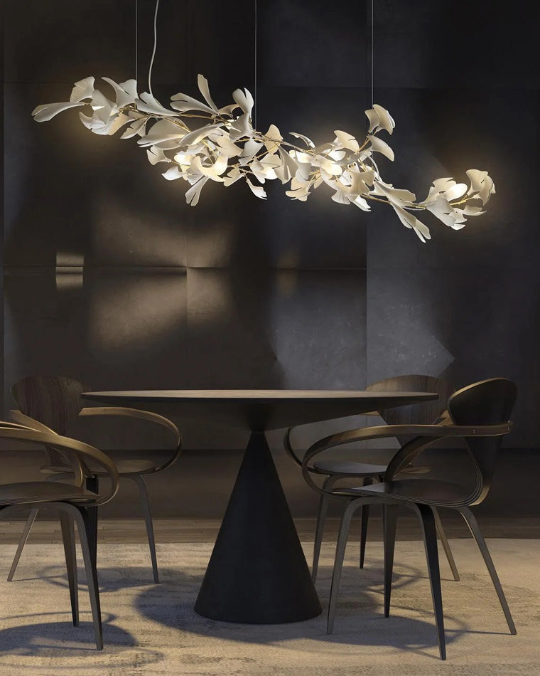 WOMO Lustre Long Feuille de Ginkgo Céramiqu Décorative-WM2430