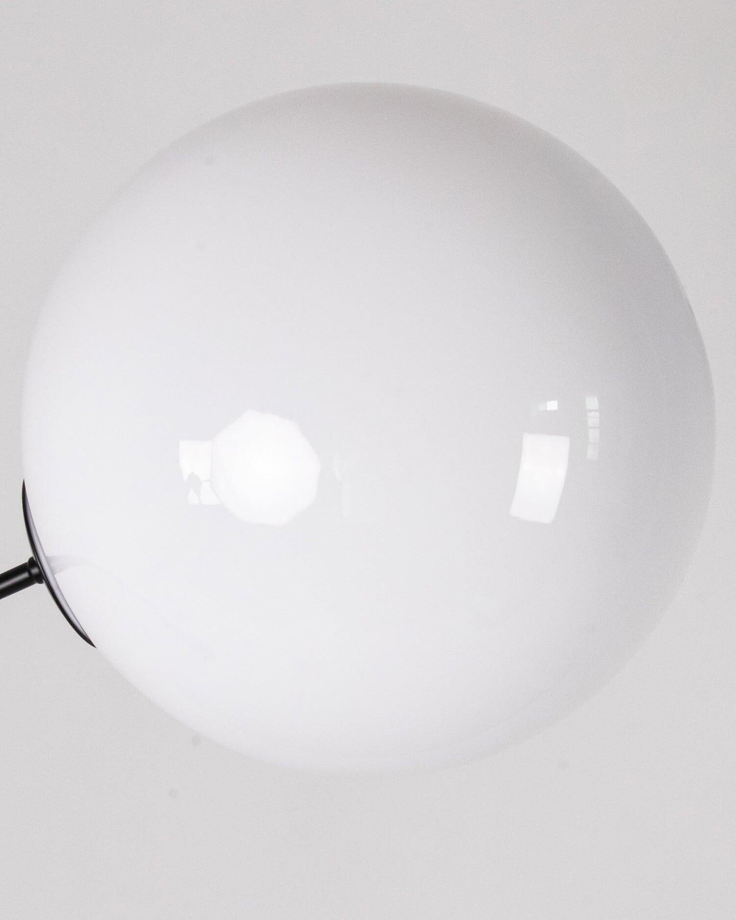 WOMO Lampe sur Pied Bras Articulé Globe Verre - WM7129