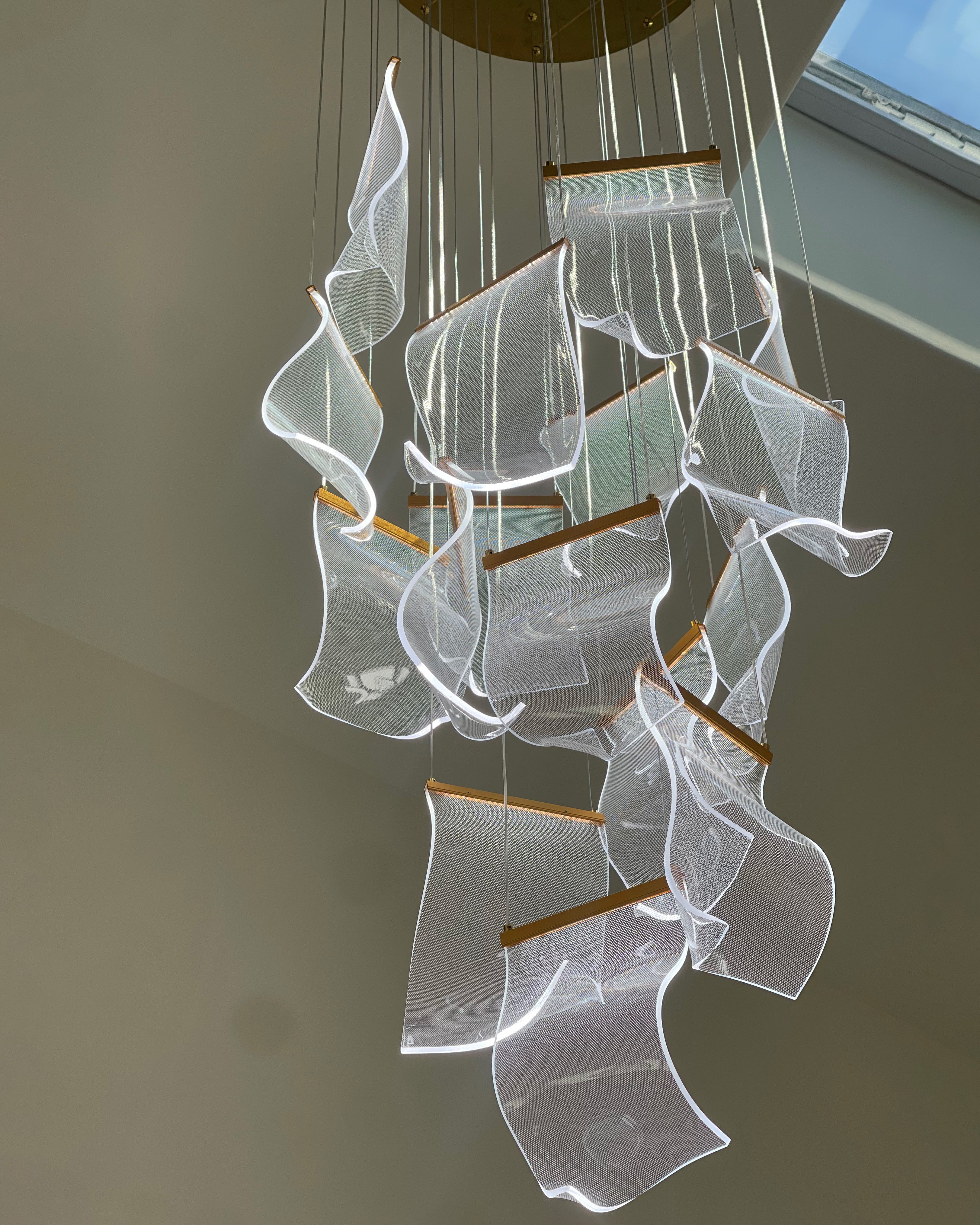 WOMO Lustre Feuille Acrylique Escalier-WM2158
