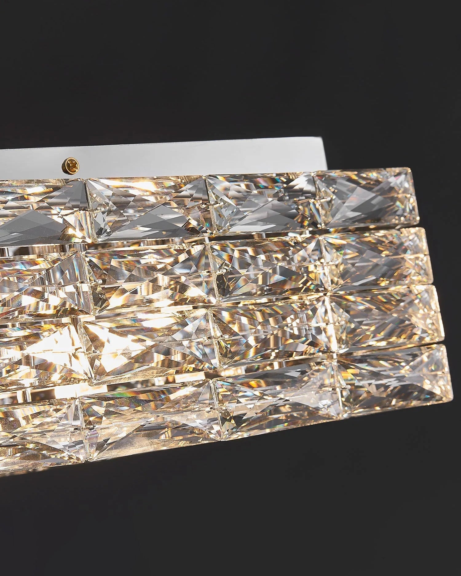 Plafonnier encastré en cristal carré WOMO-WM1130