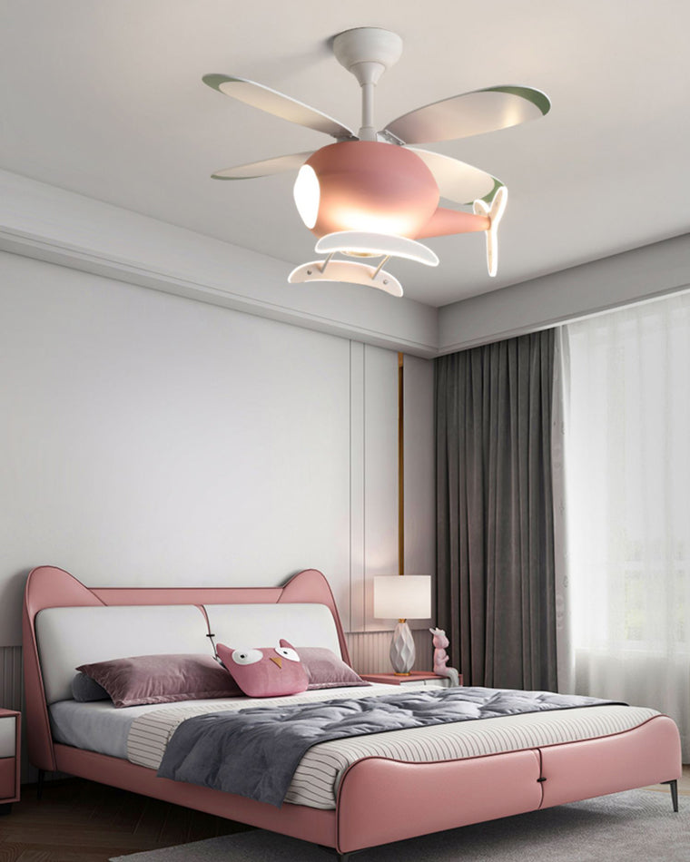 WOMO Ventilateur de plafond pour enfant Avion-WM5007