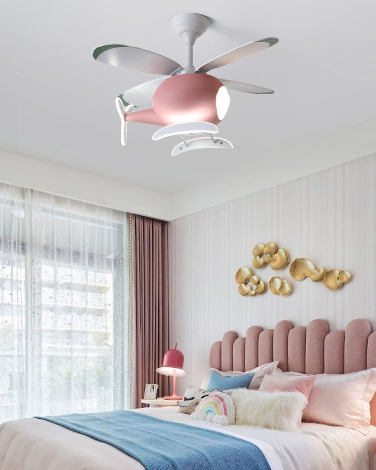 WOMO Ventilateur de plafond pour enfant Avion-WM5007