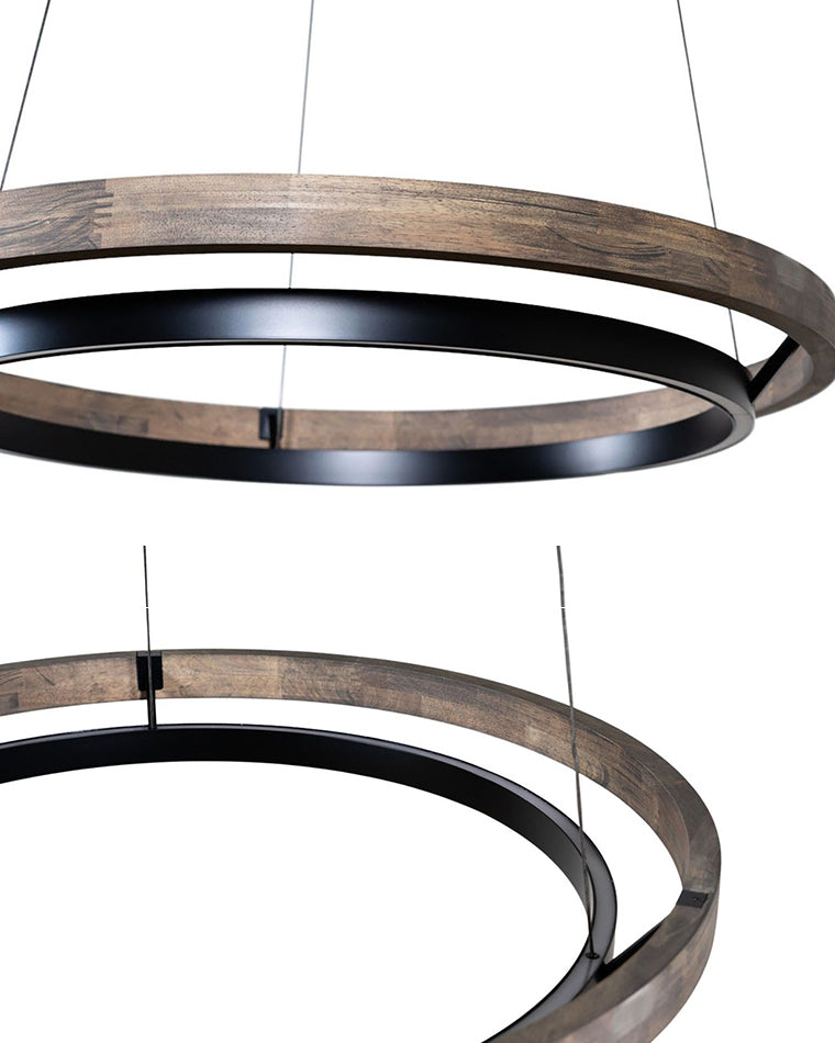 WOMO Wooden LED Ring Chandelier-WM2492