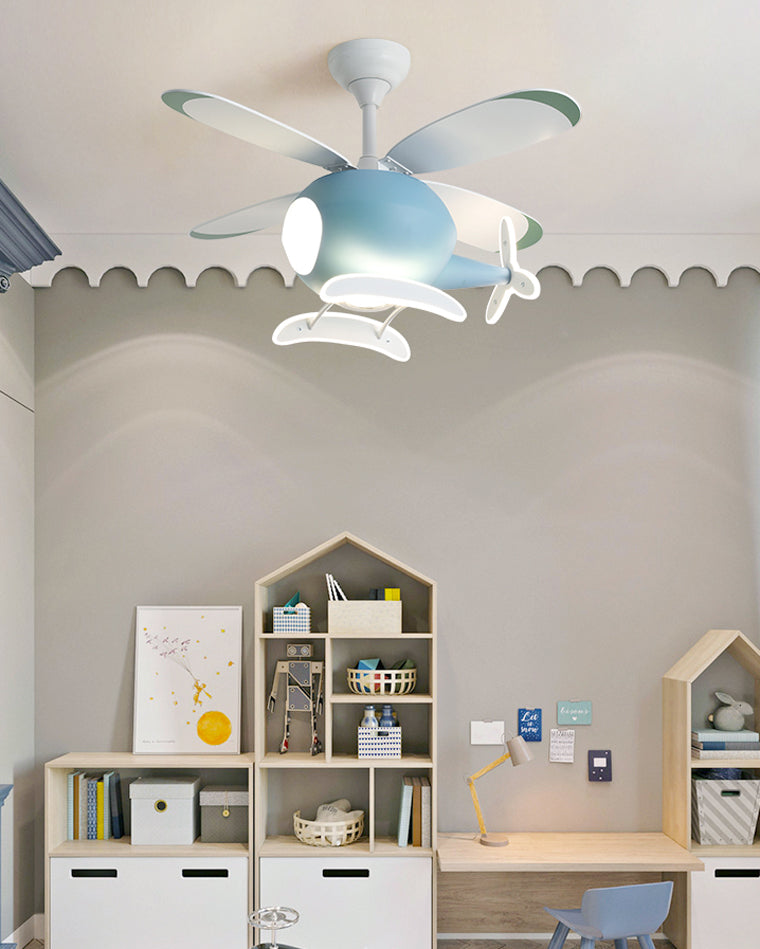 WOMO Ventilateur de plafond pour enfant Avion-WM5007
