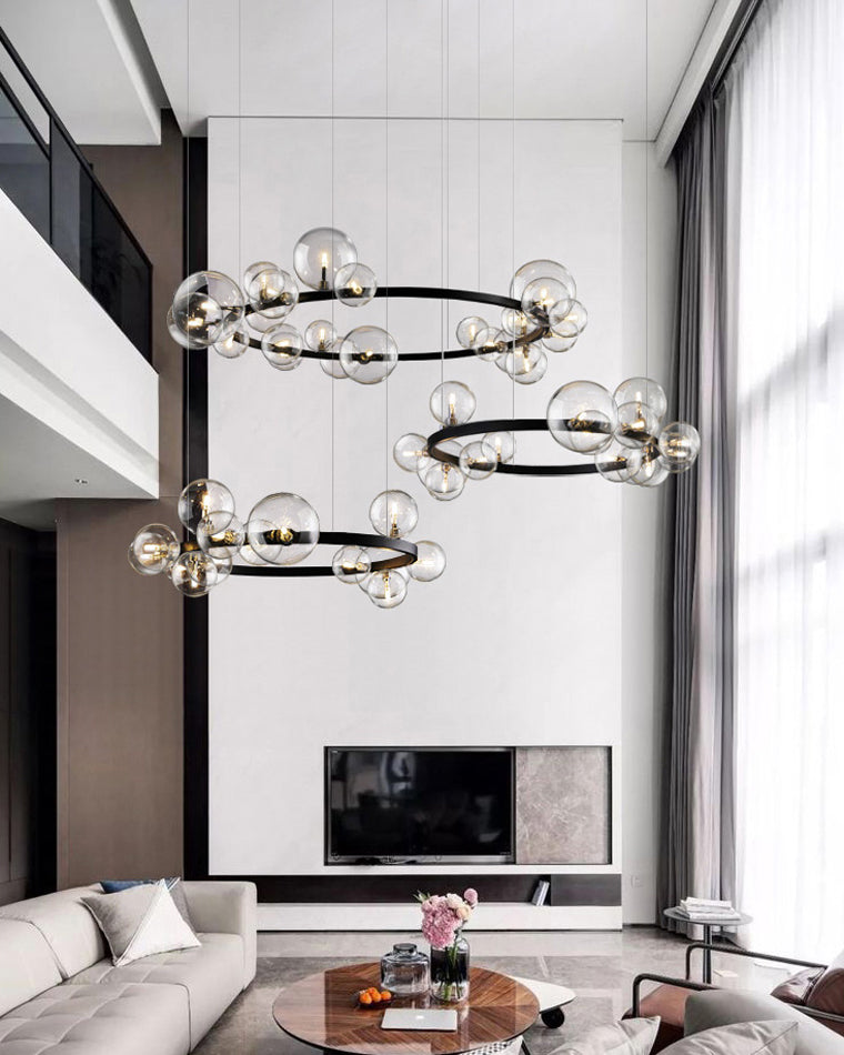 WOMO Lustre Cercle Bulles de Verre-WM2292
