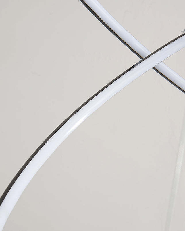 Lustre à led circulaire à plusieurs niveaux noir WOMO-WM2652