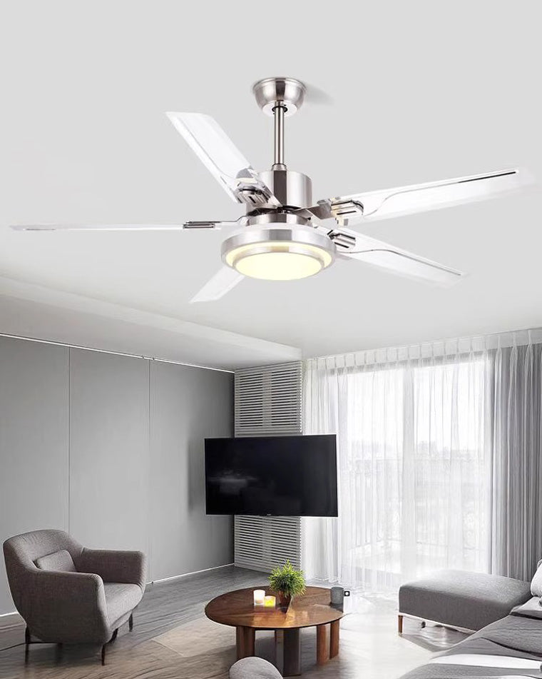 Lampe de ventilateur de plafond en acier inoxydable WOMO Slimline-WM5112