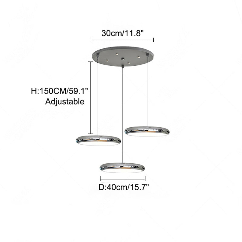 WOMO 3 Suspension Plat Metal Minimaliste-WM2015
