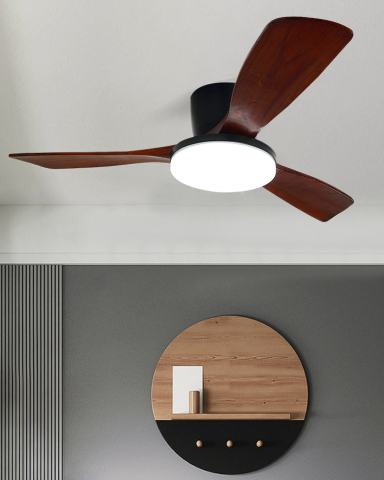 WOMO Ventilateur de plafond bas 3 Bois Pales-WM5058