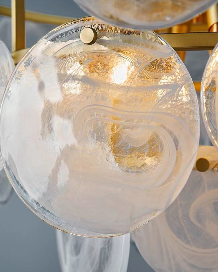 WOMO Lustre Feuille en Verre Art Deco-WM2477