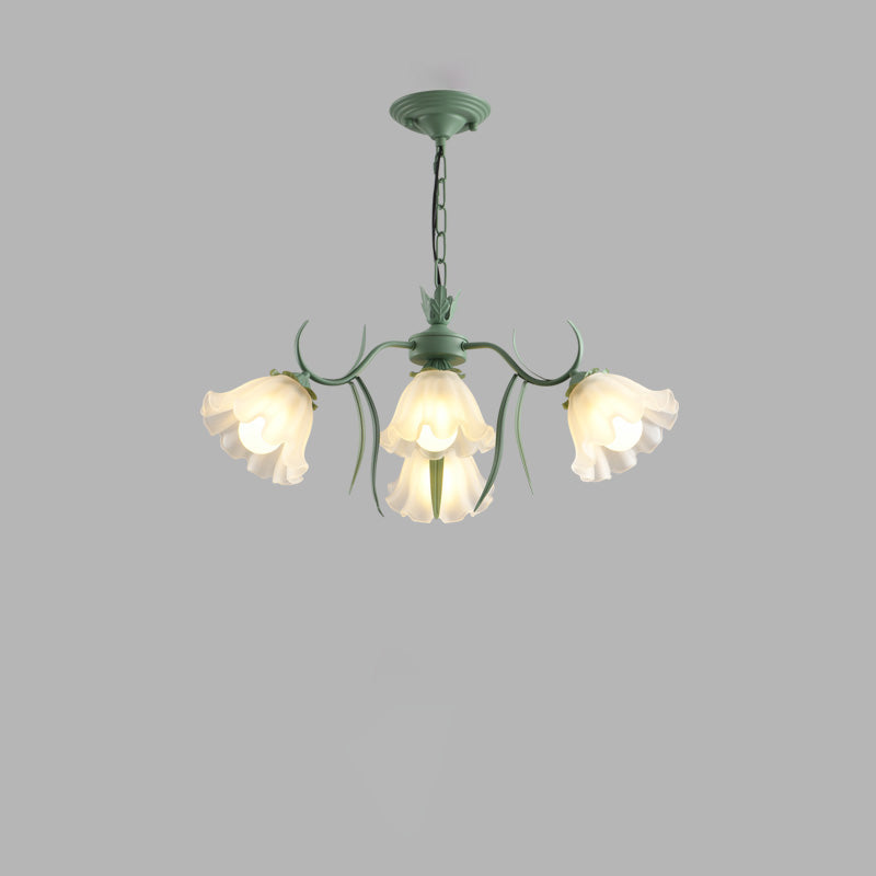Lustre en verre à fleurs WOMO Tole-WM2307