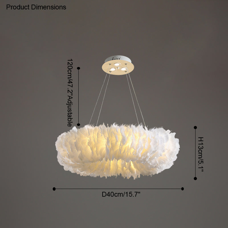 WOMO Suspension Rond Plume Pour Chambre-WM2060