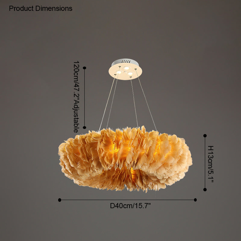 WOMO Suspension Rond Plume Pour Chambre-WM2060