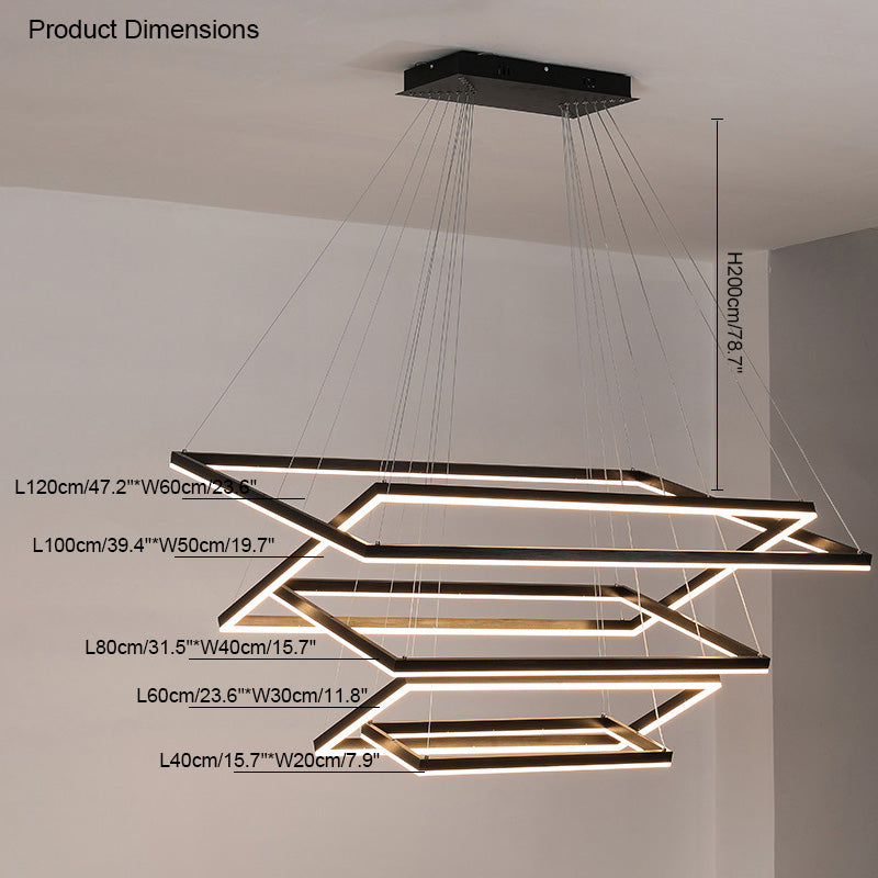 WOMO Lustre Rectangulaire Led Luxe-WM2120