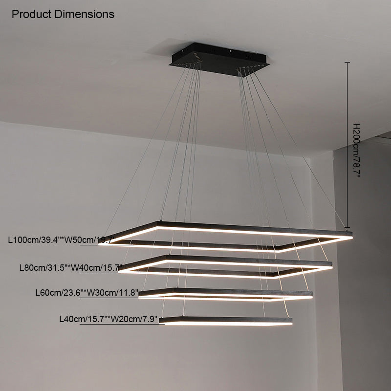 WOMO Lustre Rectangulaire Led Luxe-WM2120