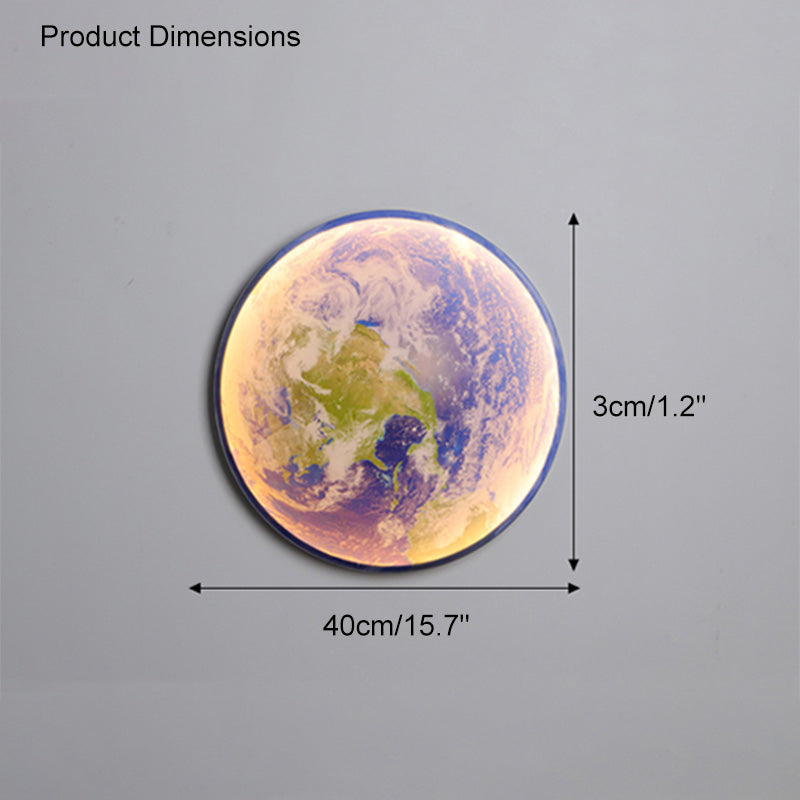 WOMO Appliques Murale Rond Lune/Terre - WM6102