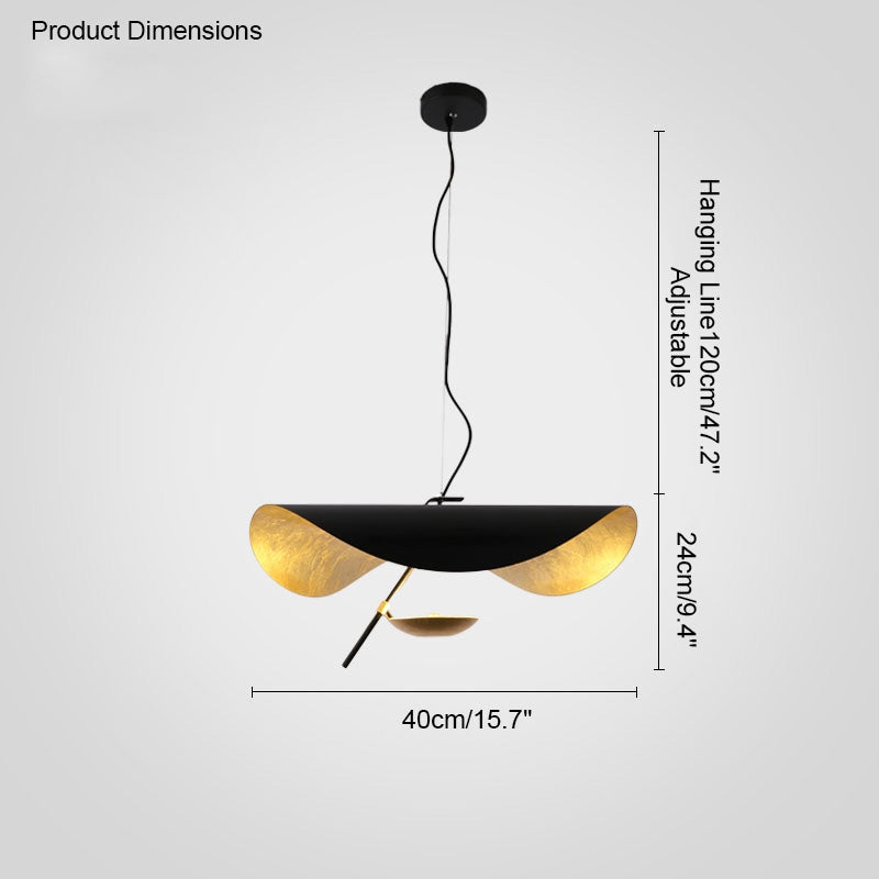 WOMO Suspension Feuille Metal Art Déco-WM2088