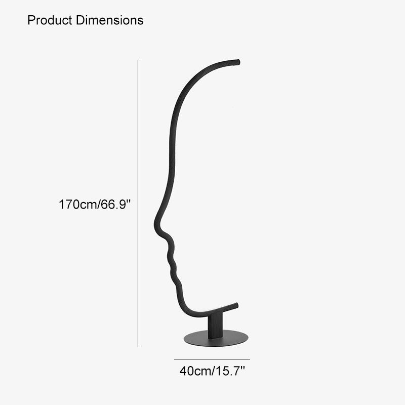 Lampadaire sculptural à profil facial WOMO-WM7002