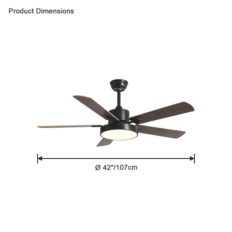 WOMO Ventilateur de plafond 5 Pales Bois-WM5013