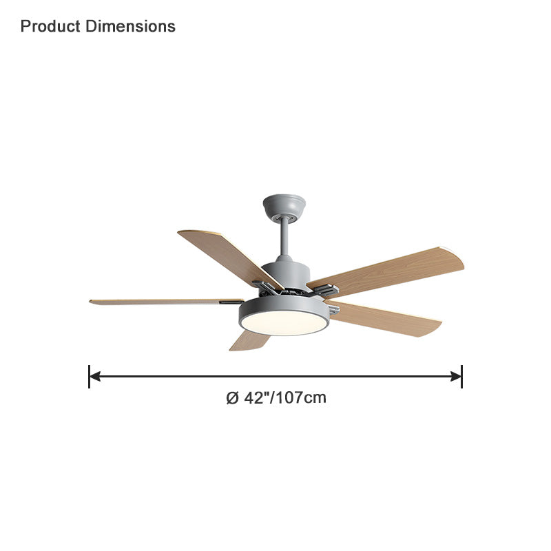 WOMO Ventilateur de plafond 5 Pales Bois-WM5013