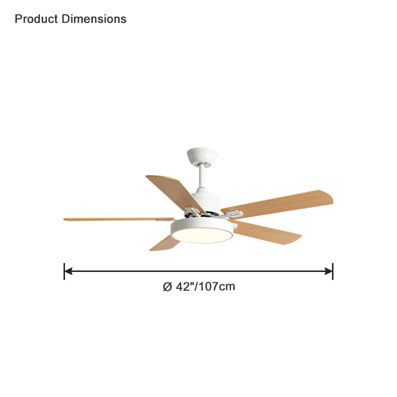 WOMO Ventilateur de plafond 5 Pales Bois-WM5013