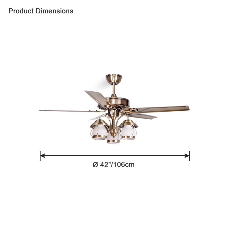 Lustre de ventilateur de plafond vintage WOMO 52-WM5031