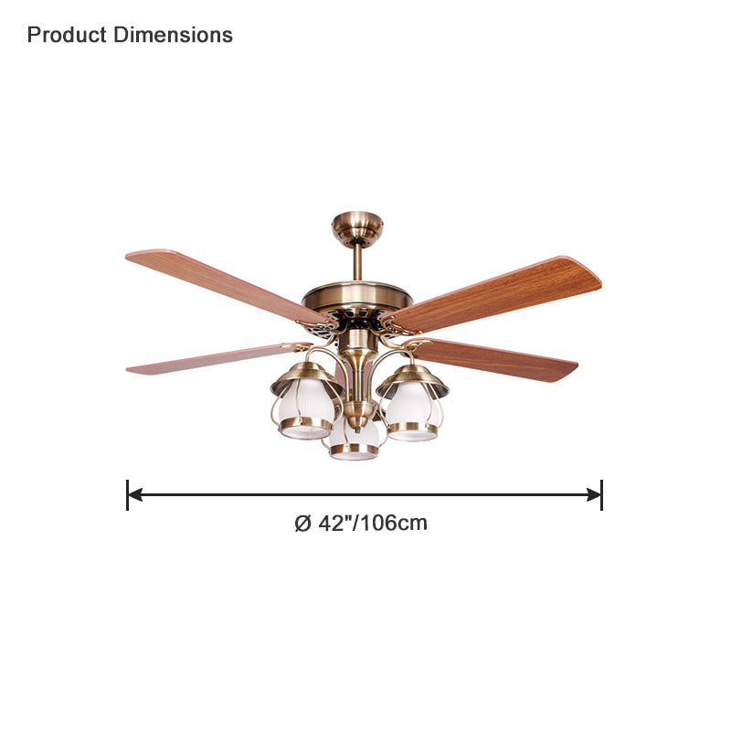 Lustre de ventilateur de plafond vintage WOMO 52-WM5031