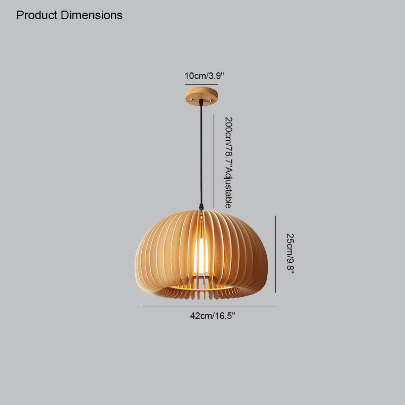 WOMO Suspension Orange Vintage en Bois-WM2105