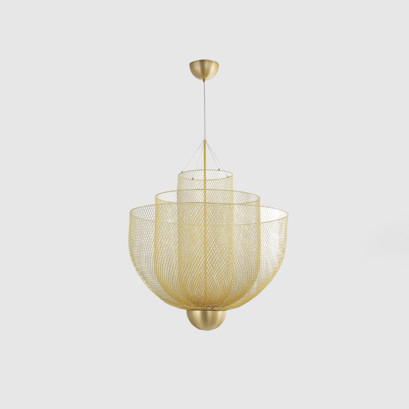 WOMO Mesh Uplight Chandelier for Vaulted Ceilings-WM2069