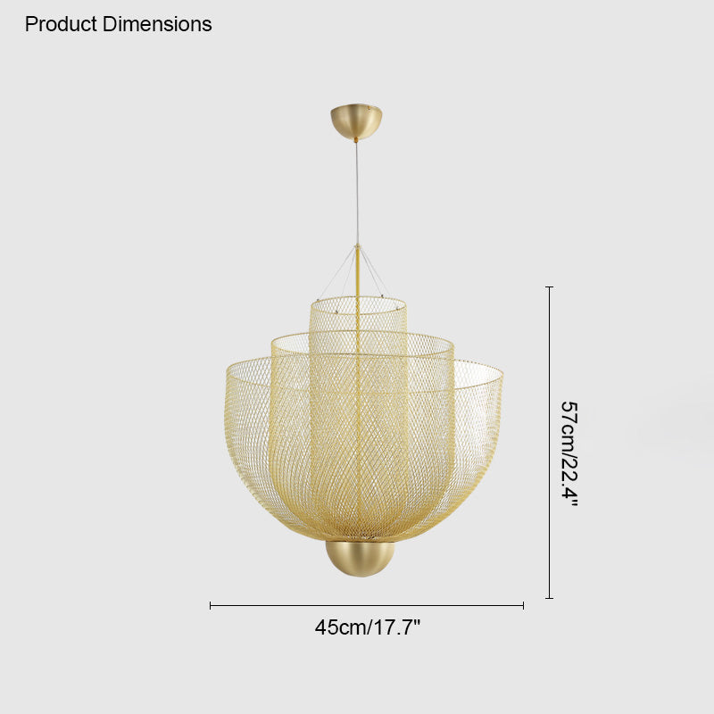 WOMO Mesh Uplight Chandelier for Vaulted Ceilings-WM2069