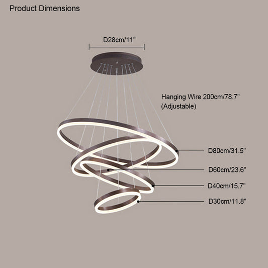 WOMO Multiple Circle LED Luxury Chandelier-WM2159