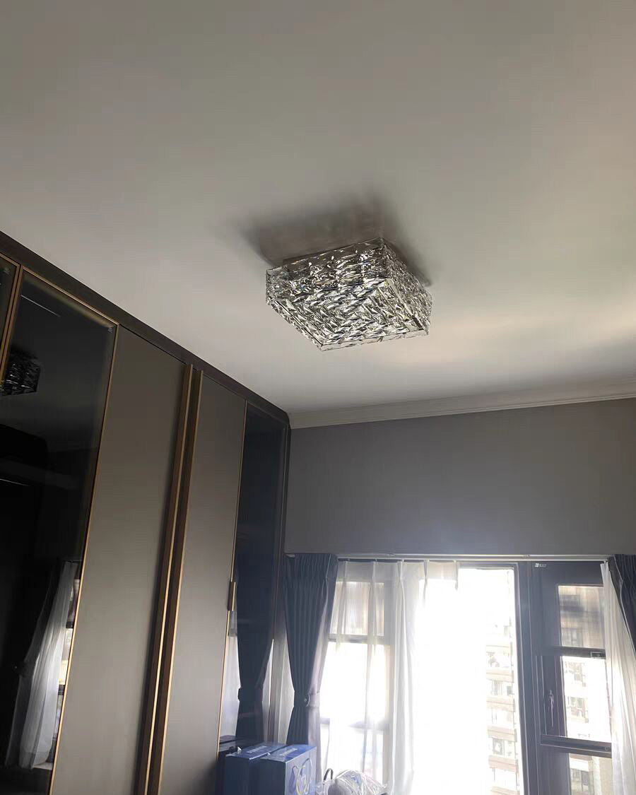 Plafonnier encastré en cristal carré WOMO-WM1130