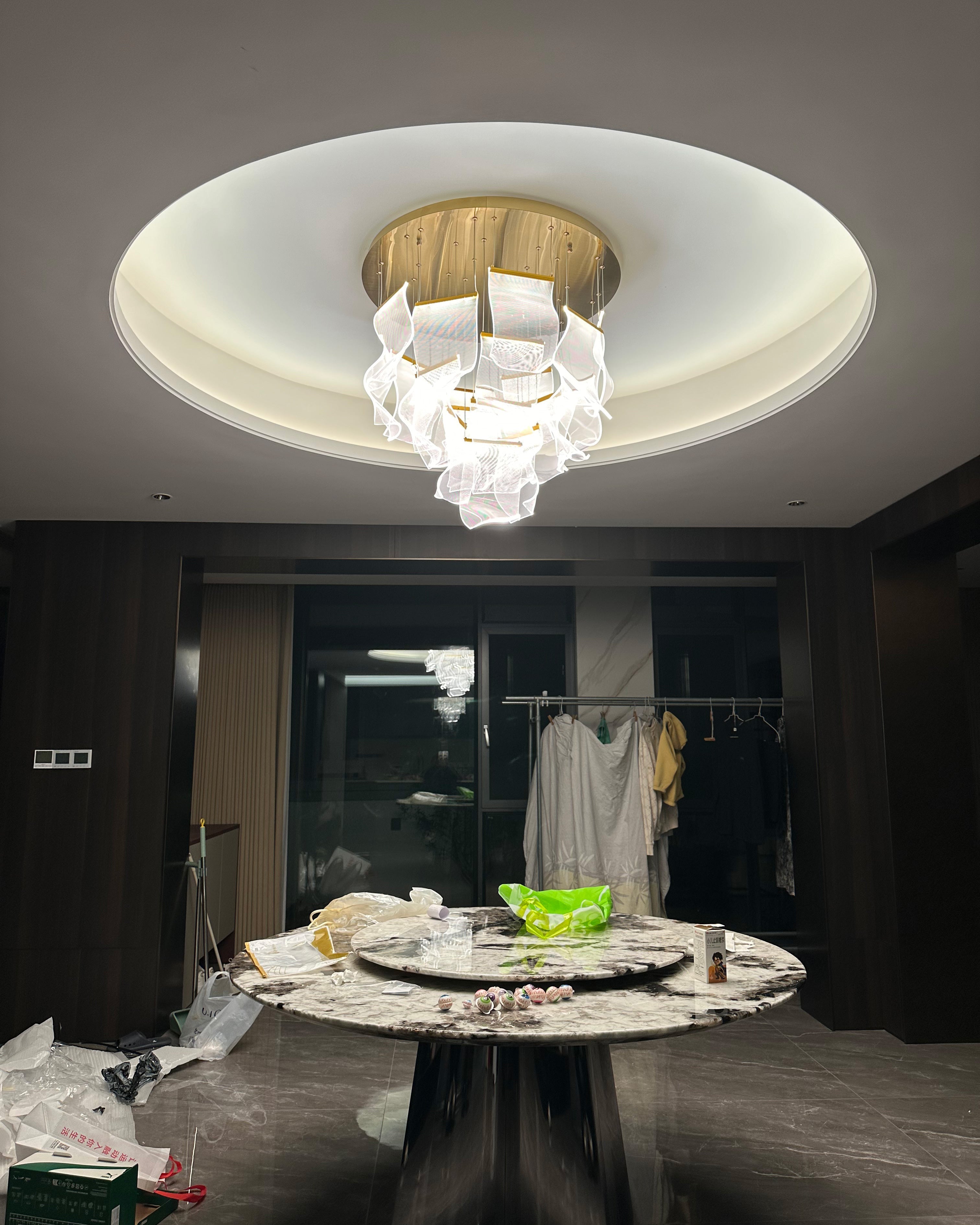 WOMO Lustre Feuille Acrylique Escalier-WM2158