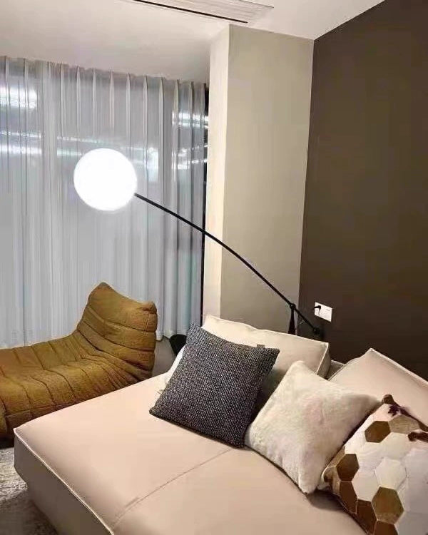 WOMO Lampe sur Pied Bras Articulé Globe Verre - WM7129