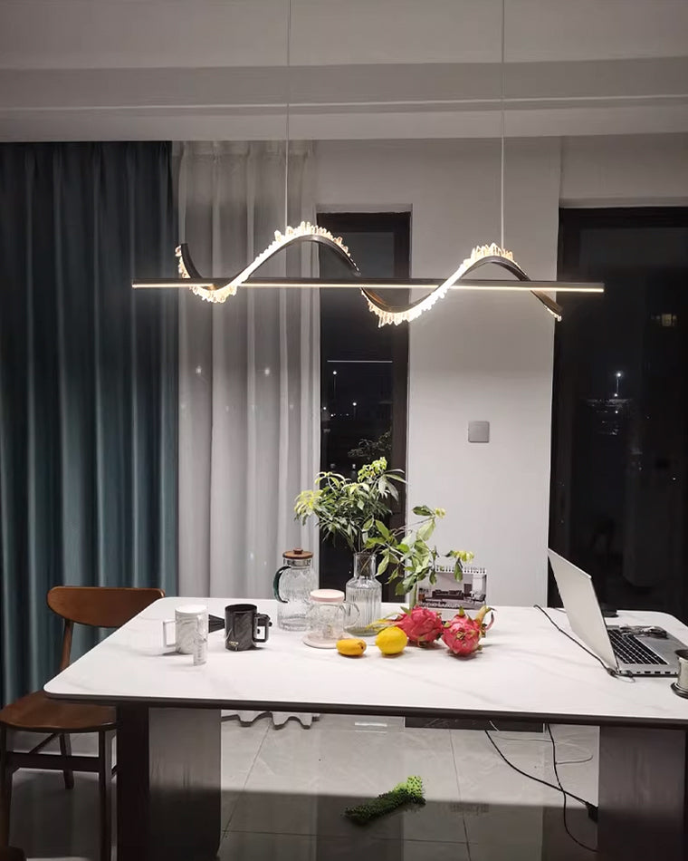 Lustre linéaire en cristal WOMO Swirl-WM2713
