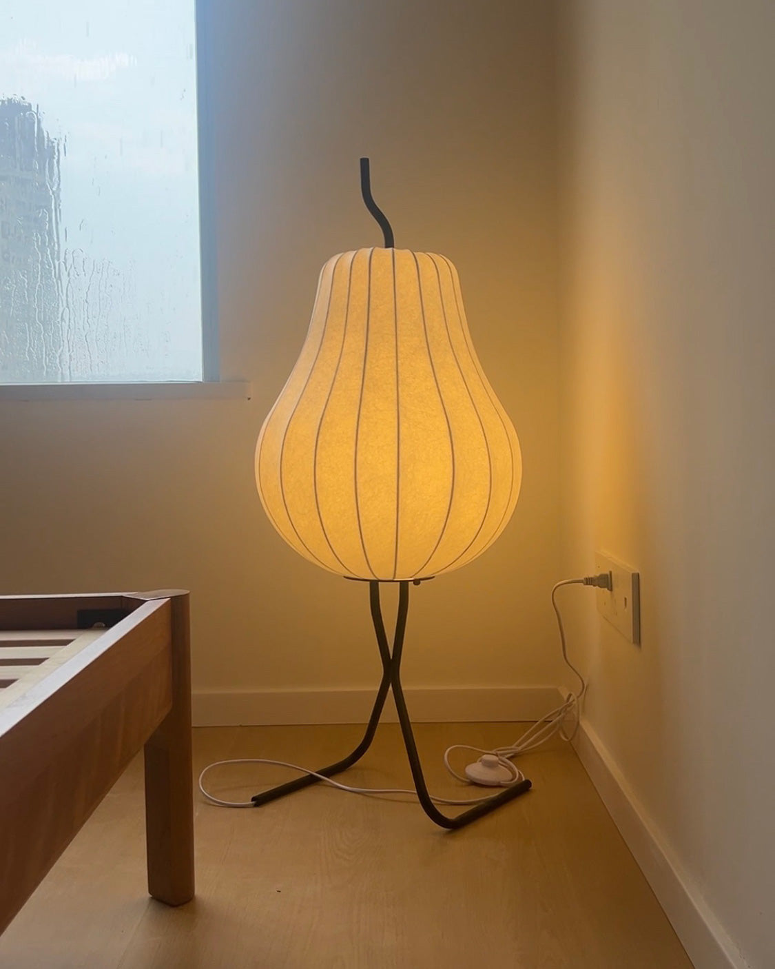 WOMO Lampe sur Pied Lanterne Poire en Soie - WM7126