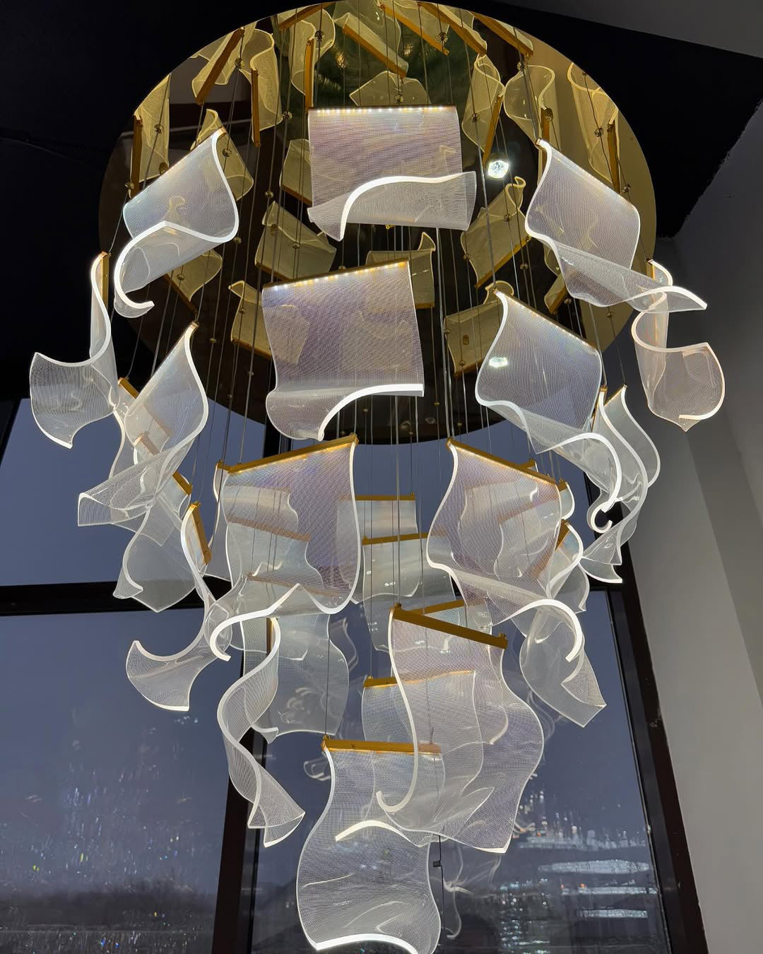 WOMO Lustre Feuille Acrylique Escalier-WM2158