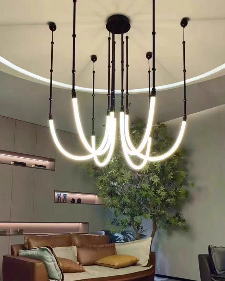 Lustre LED en corde de bambou WOMO-WM2752