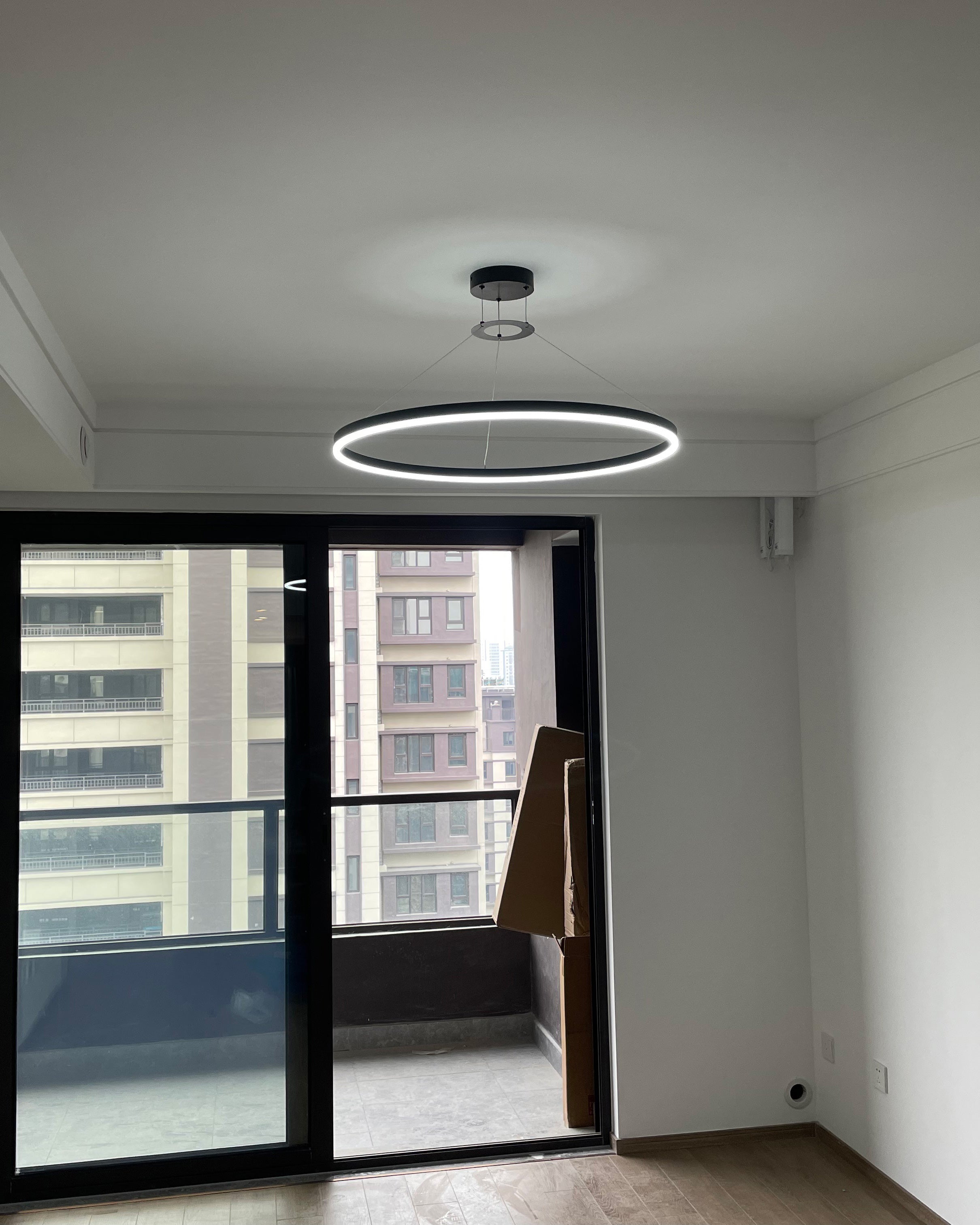 WOMO Lustre Cercle Led Noir/Blanc-WM2170