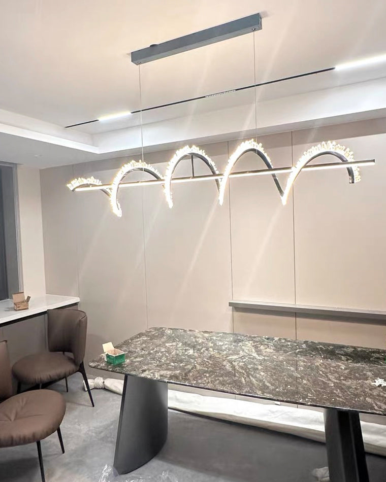 Lustre linéaire en cristal WOMO Swirl-WM2713