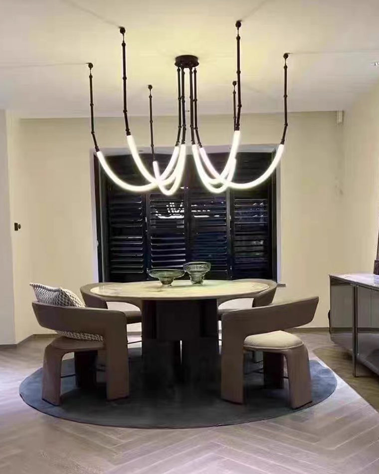 Lustre LED en corde de bambou WOMO-WM2752