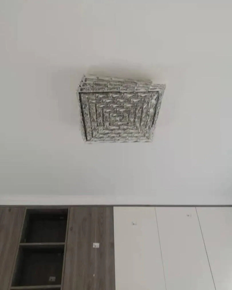 Plafonnier encastré en cristal carré WOMO-WM1130