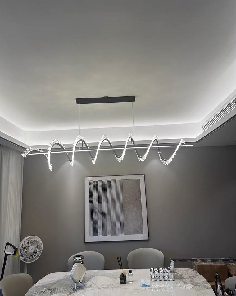 Lustre linéaire en cristal WOMO Swirl-WM2713