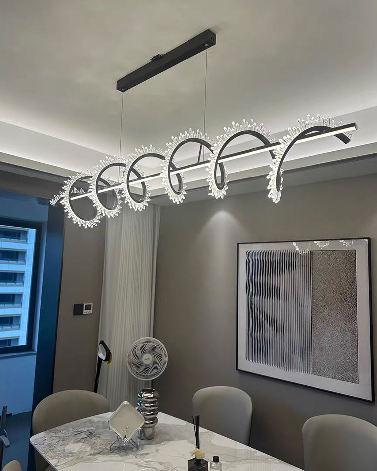 Lustre linéaire en cristal WOMO Swirl-WM2713