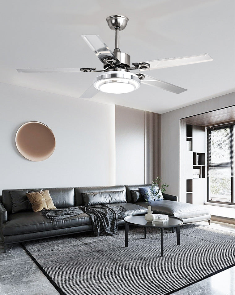 Lampe de ventilateur de plafond en acier inoxydable WOMO Slimline-WM5112