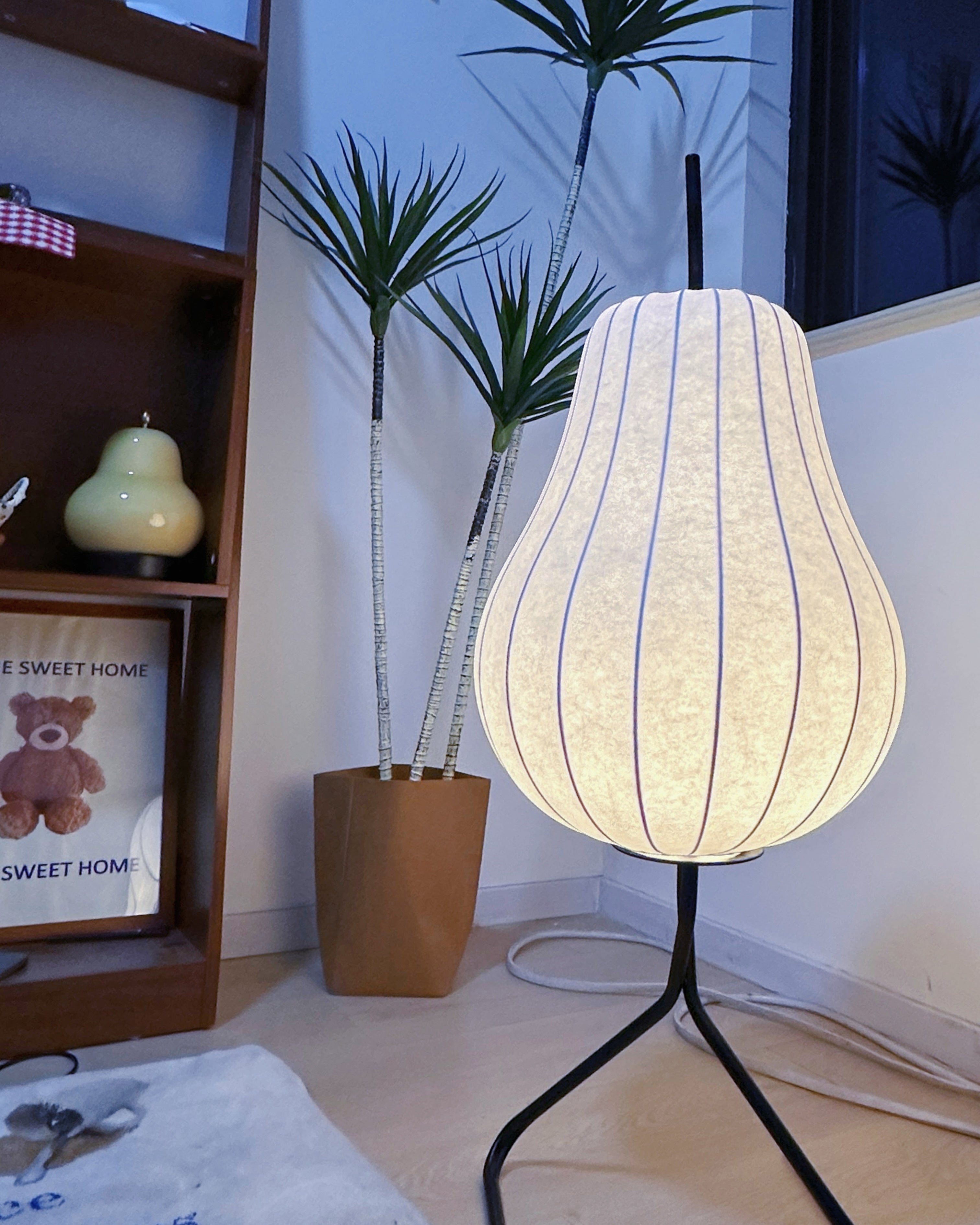 WOMO Lampe sur Pied Lanterne Poire en Soie - WM7126