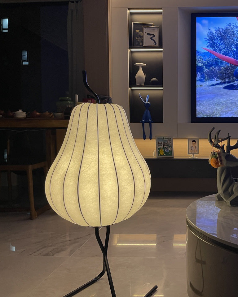 WOMO Lampe sur Pied Lanterne Poire en Soie - WM7126