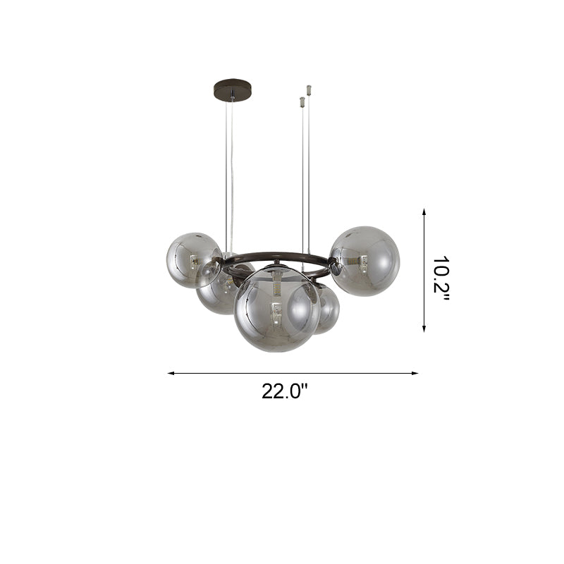 WOMO Lustre Plusieurs Ampoules Boule Verre-WM2253