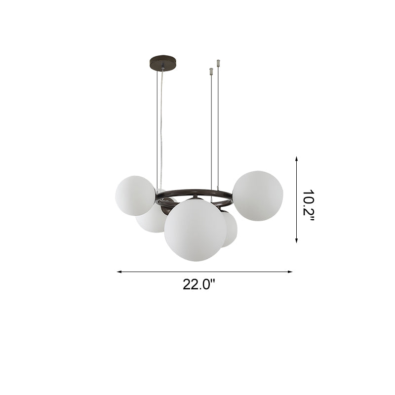 WOMO Lustre Plusieurs Ampoules Boule Verre-WM2253