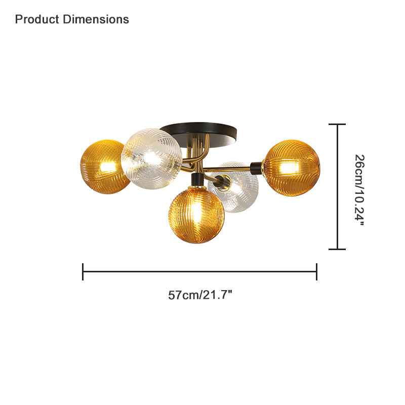 WOMO Plafonnier Multiple Boule Verre-WM1110